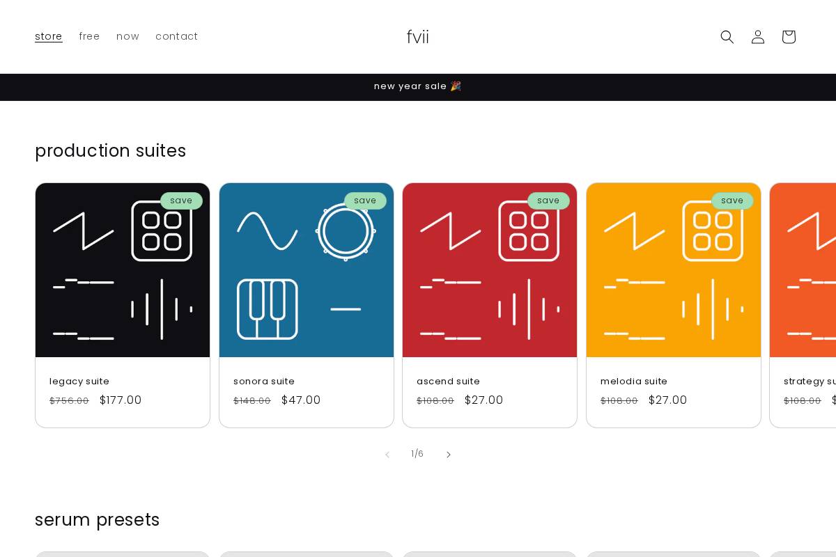 fviimusic.store homepage screenshot