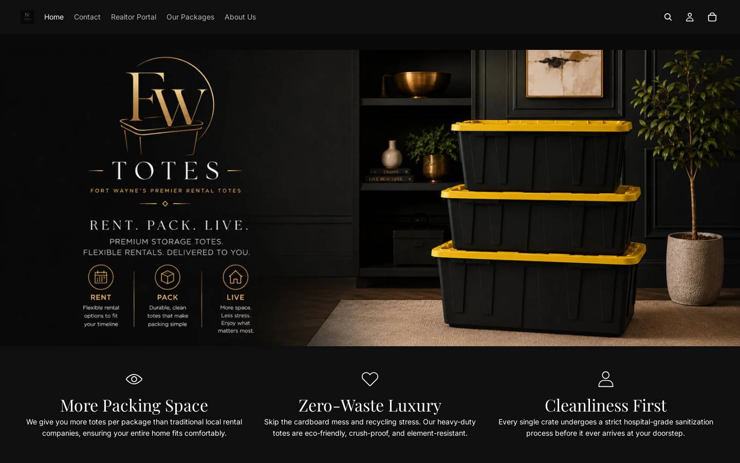 fwtotes.com homepage screenshot