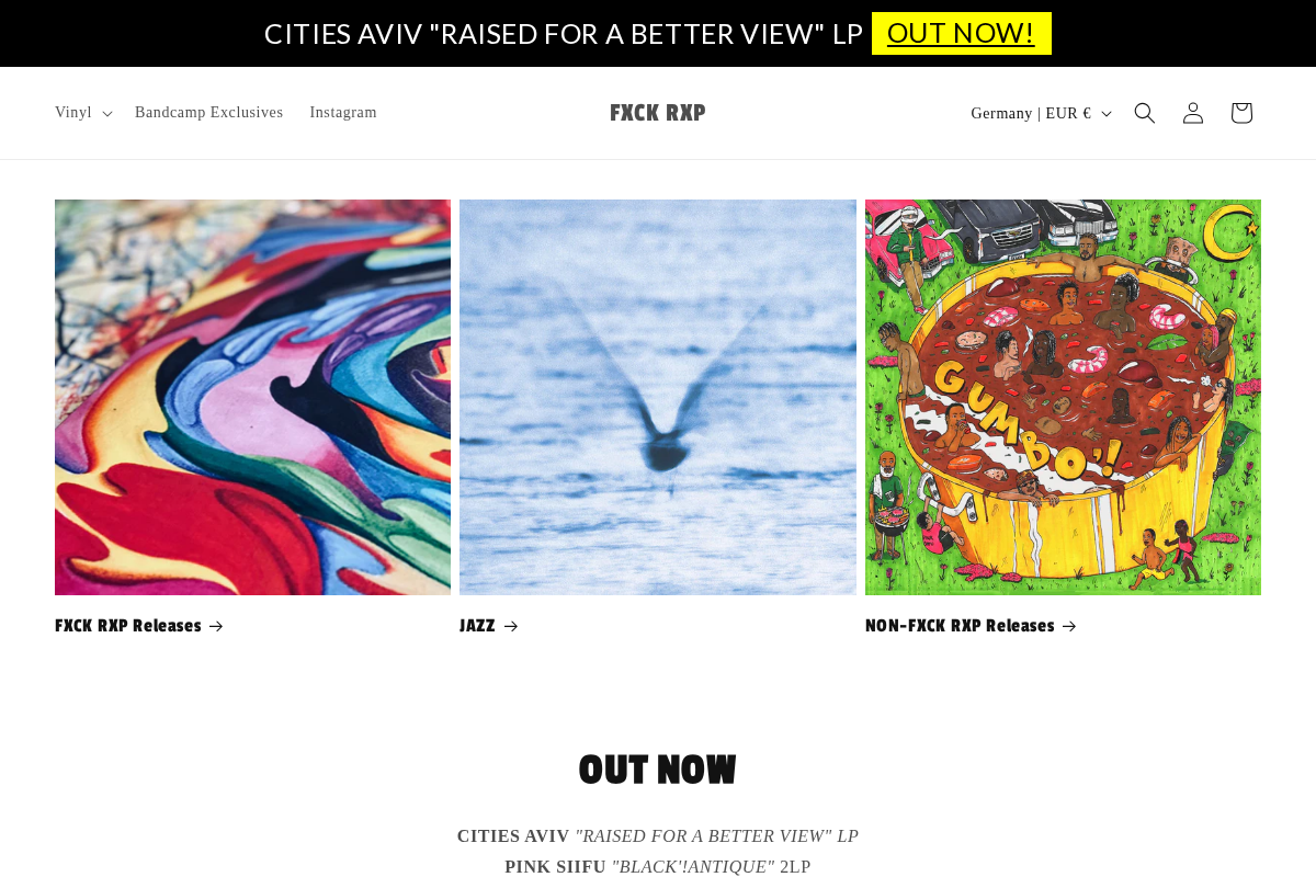 FXCK RXP homepage screenshot