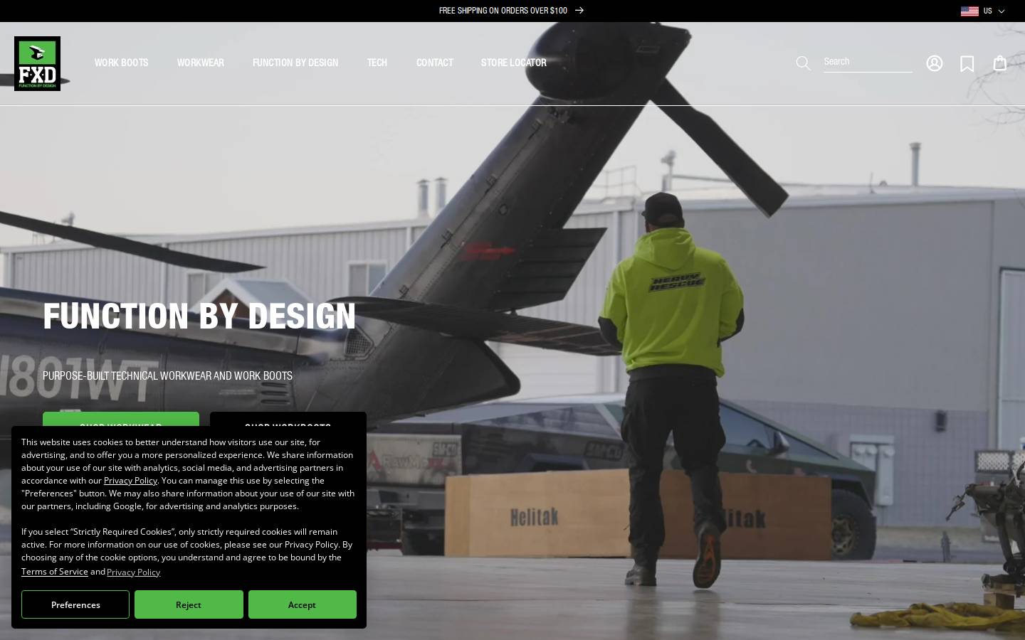 fxdworkwear.com homepage screenshot