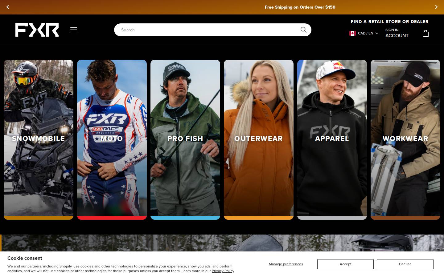 FXR Racing homepage screenshot