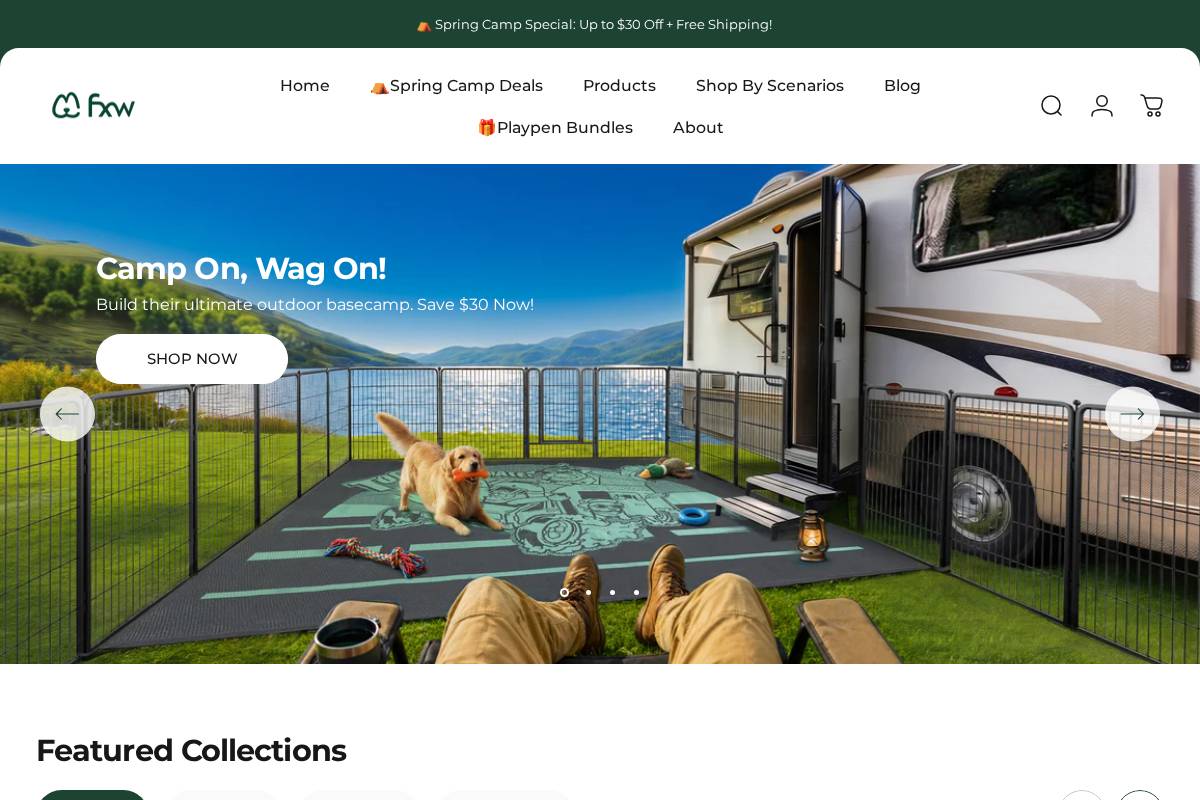 FXW homepage screenshot