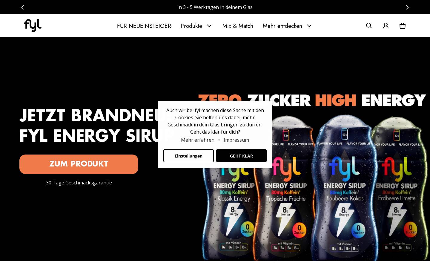 fyl (flavor your life) homepage screenshot