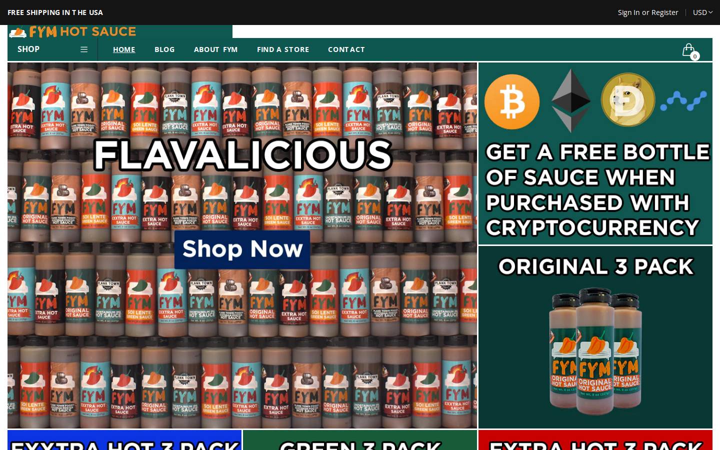 fymhotsauce.rocks homepage screenshot