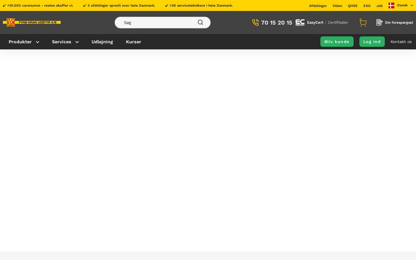 Fyns Kran Udstyr A/S homepage screenshot