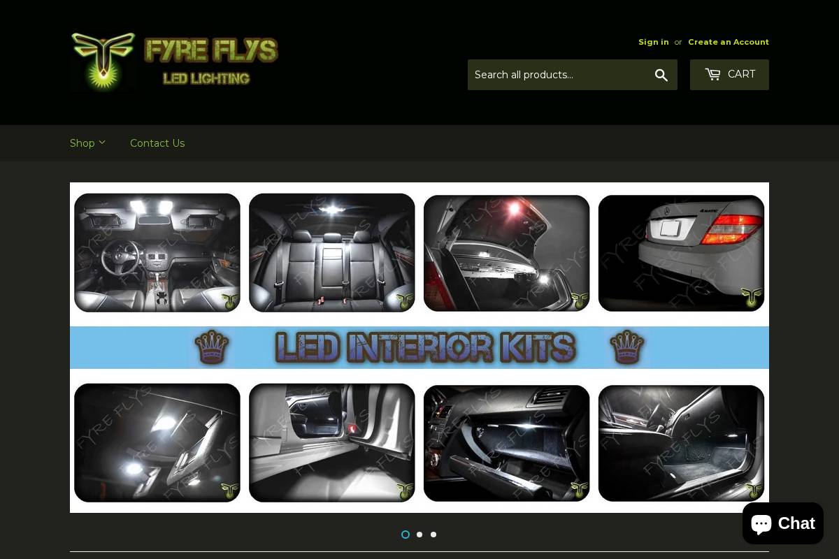 Fyre Flys homepage screenshot