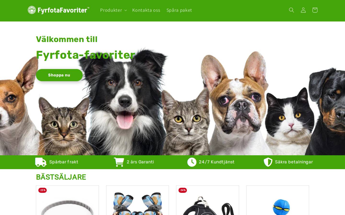 fyrfotafavoriter.com homepage screenshot
