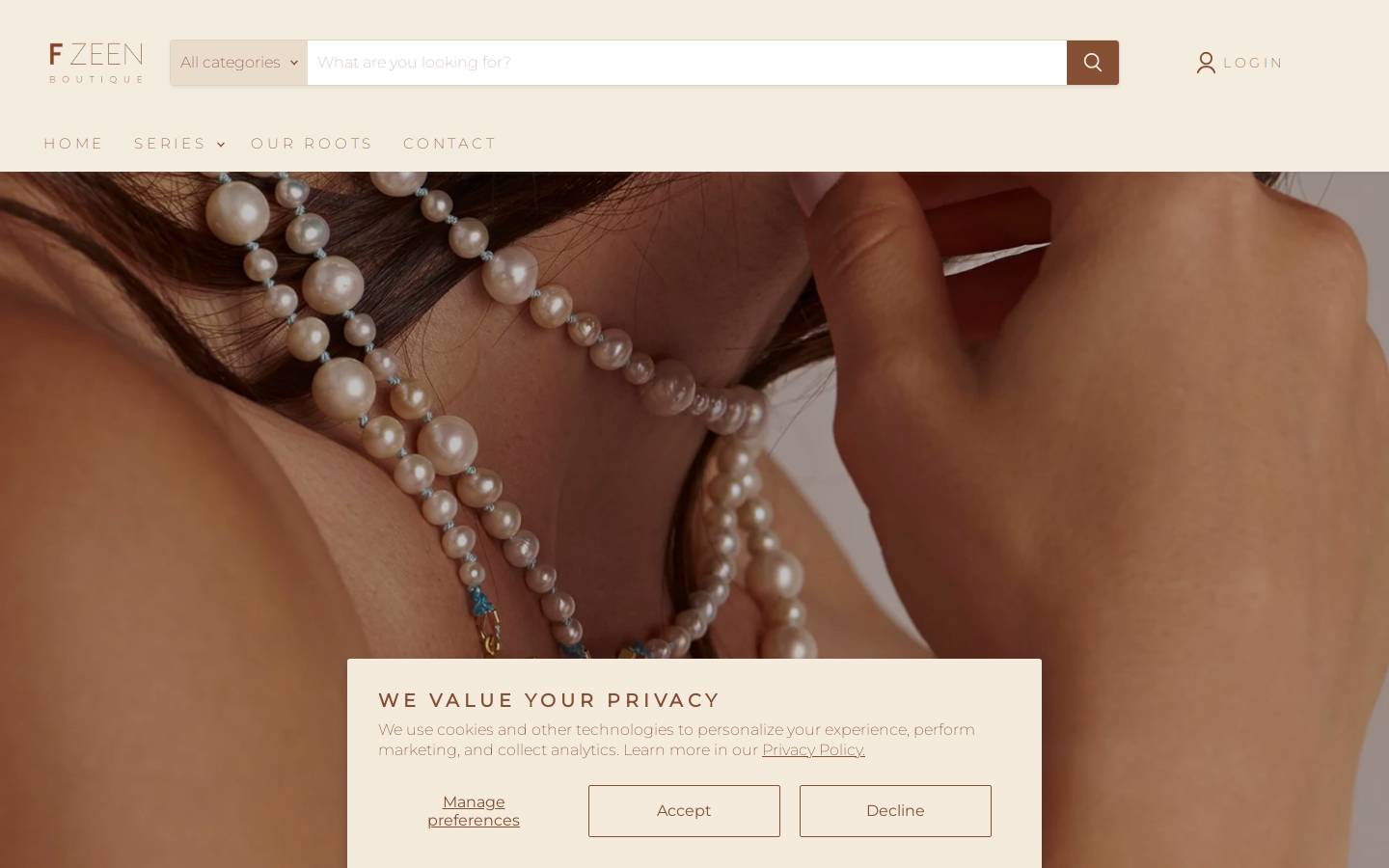 fzeenboutique.com homepage screenshot