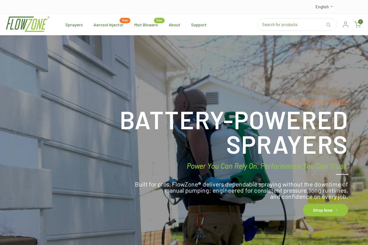 fzspray.com homepage screenshot