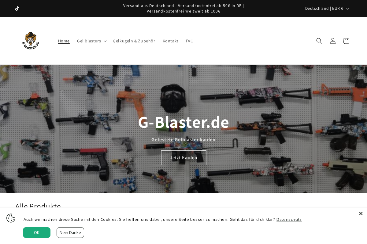 G-Blaster homepage screenshot