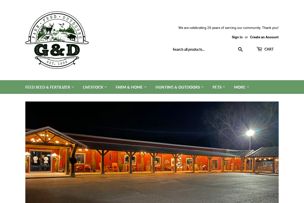 G&DFarms homepage screenshot