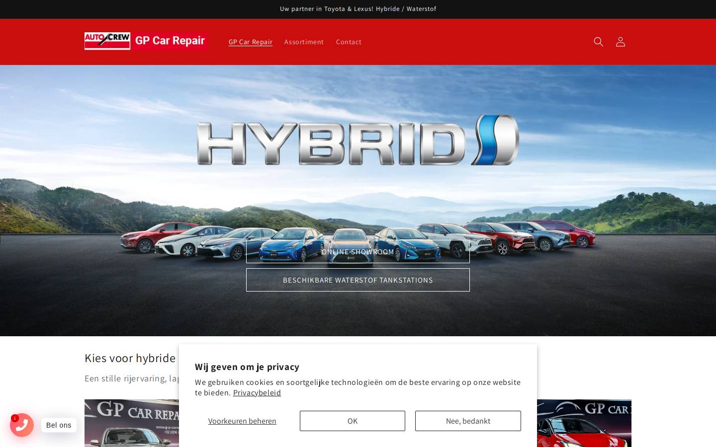 g-p-carrepair.be homepage screenshot
