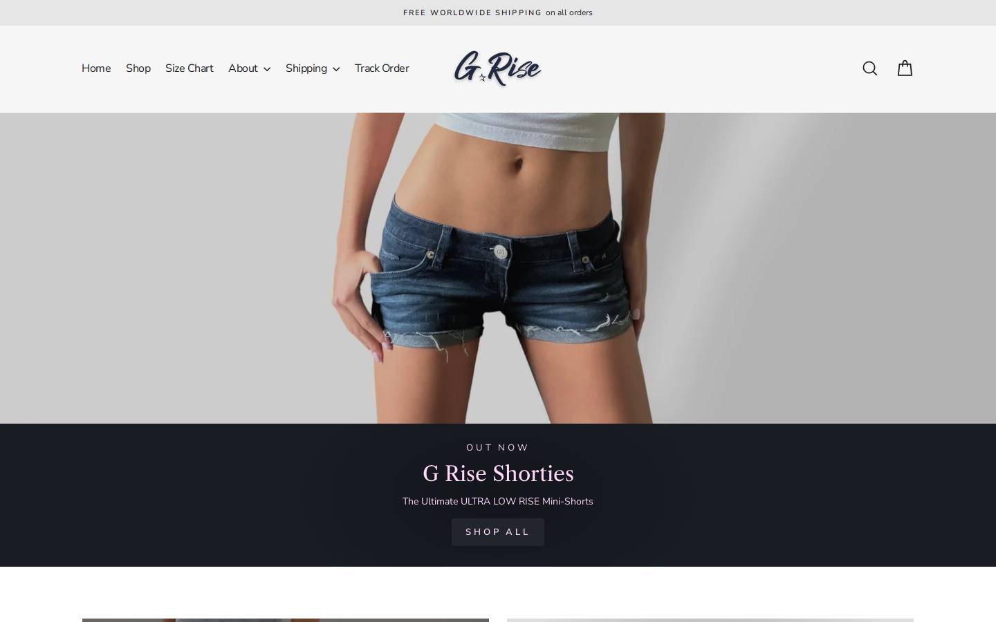 G Rise homepage screenshot