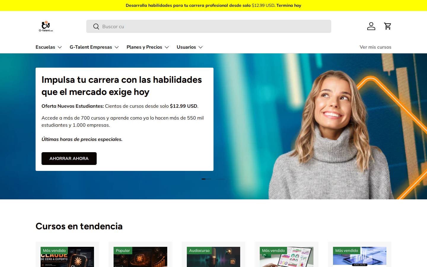 G-Talent homepage screenshot