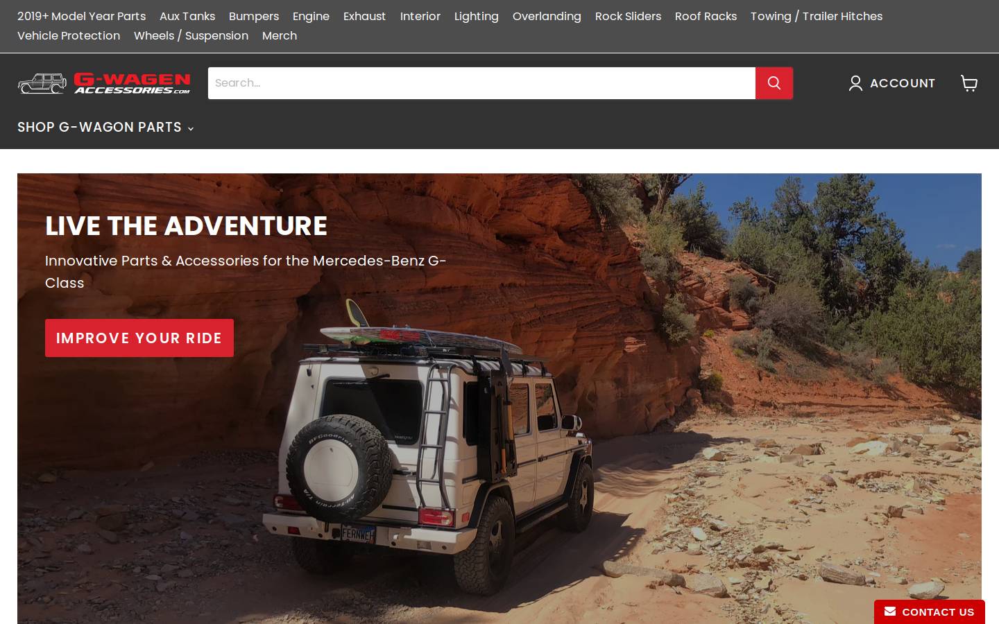 g-wagenaccessories.com homepage screenshot