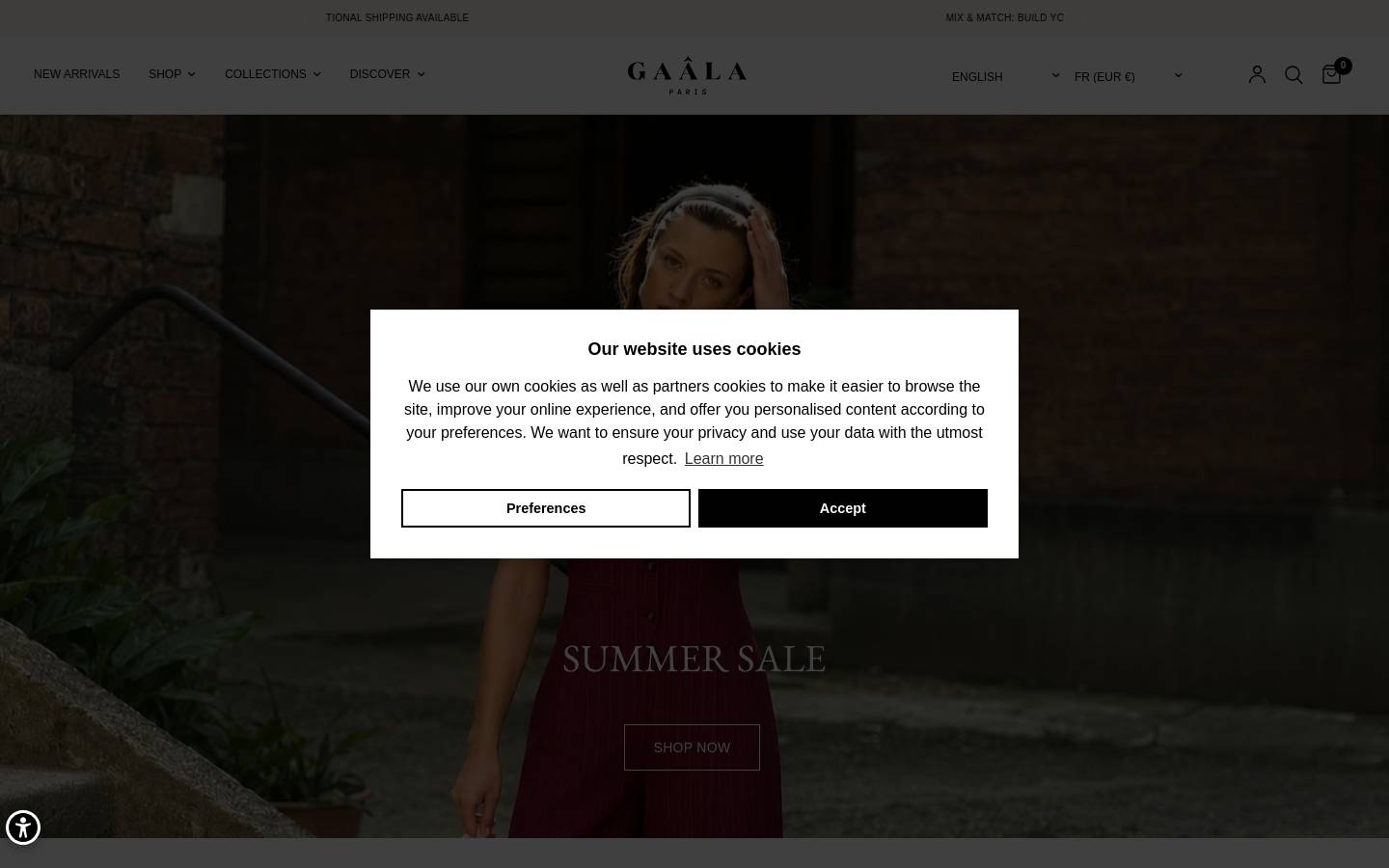 gaala.com homepage screenshot