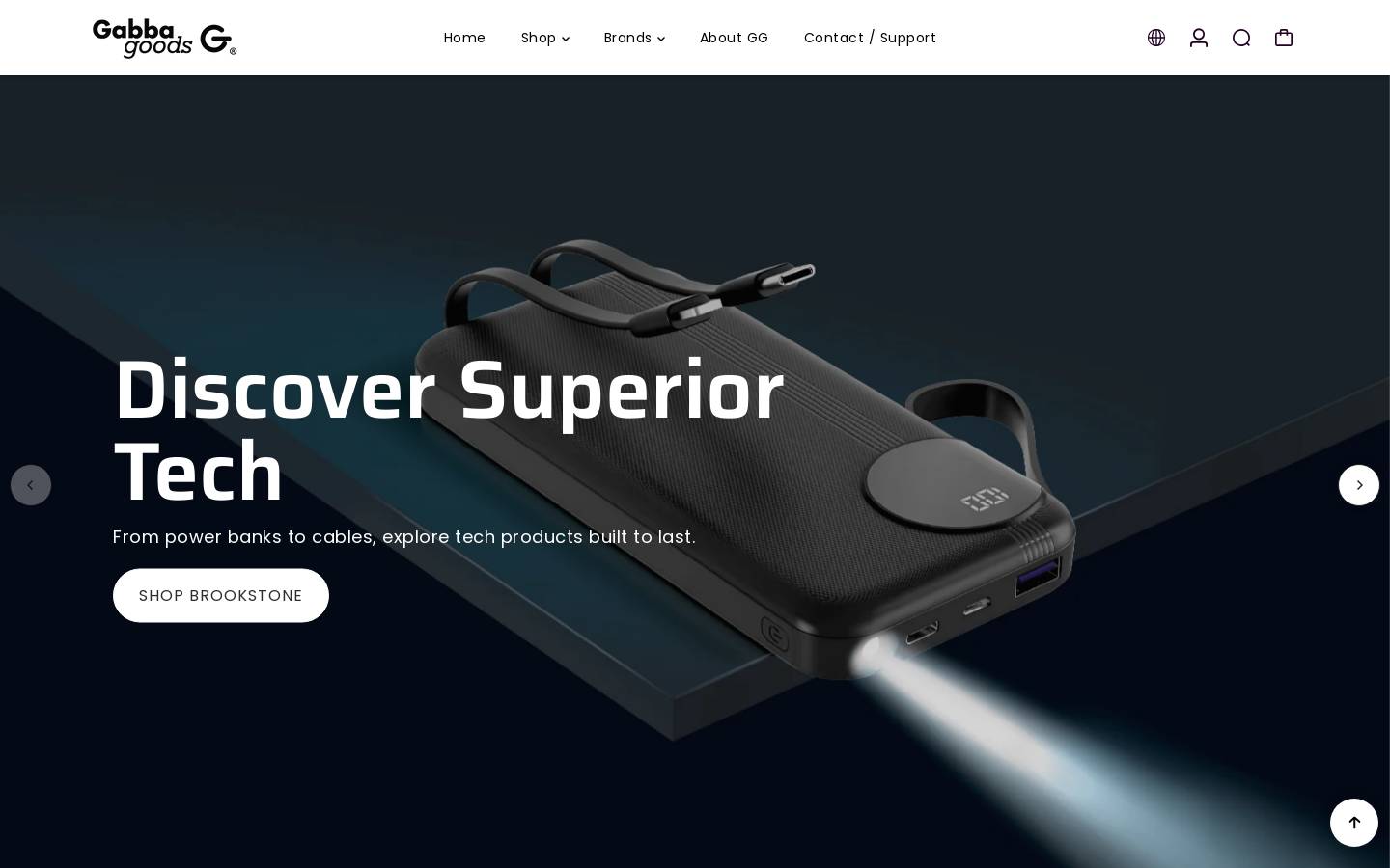 gabbagoods.com homepage screenshot