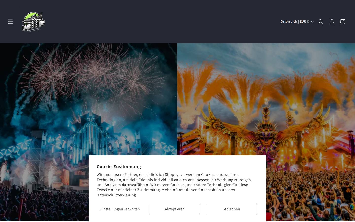 gabbershop.eu homepage screenshot