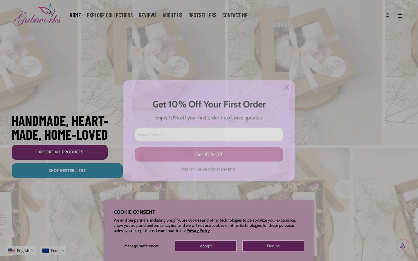 Gabi homepage screenshot