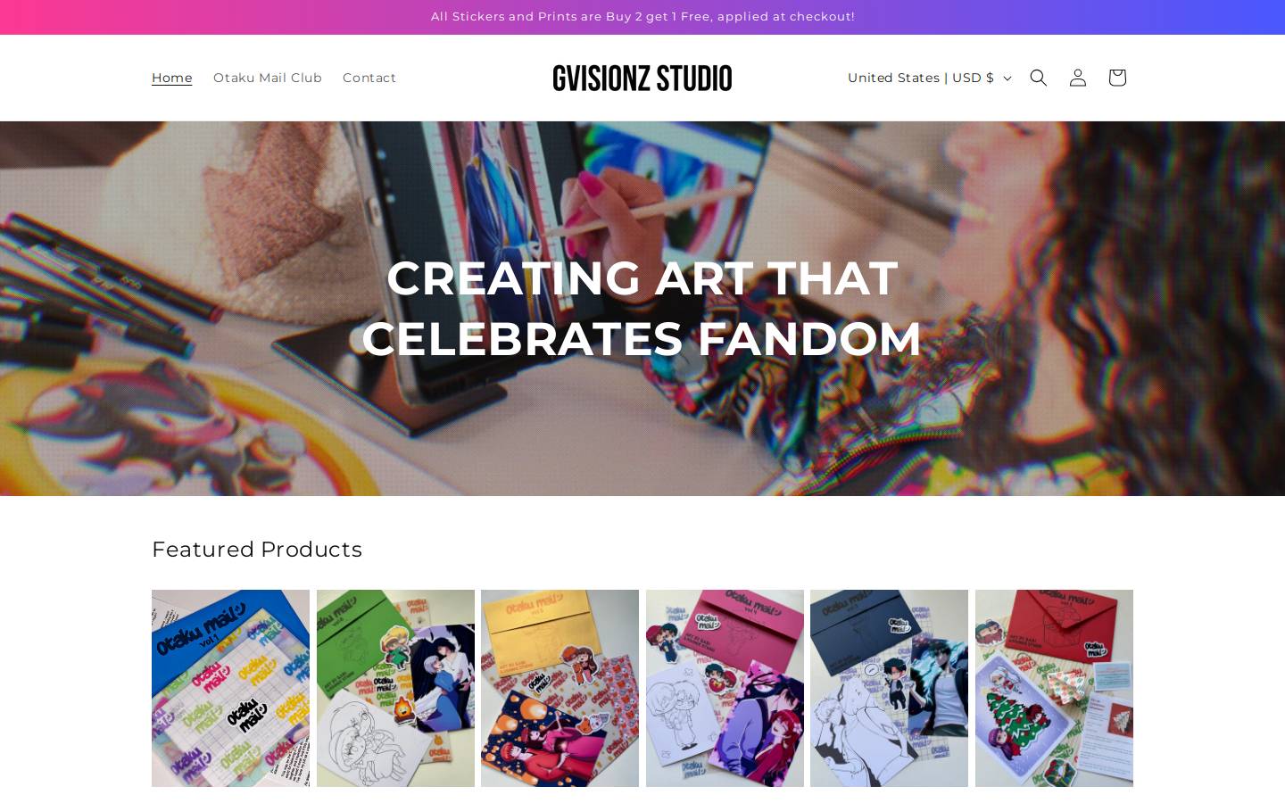 gabiadriart.com homepage screenshot