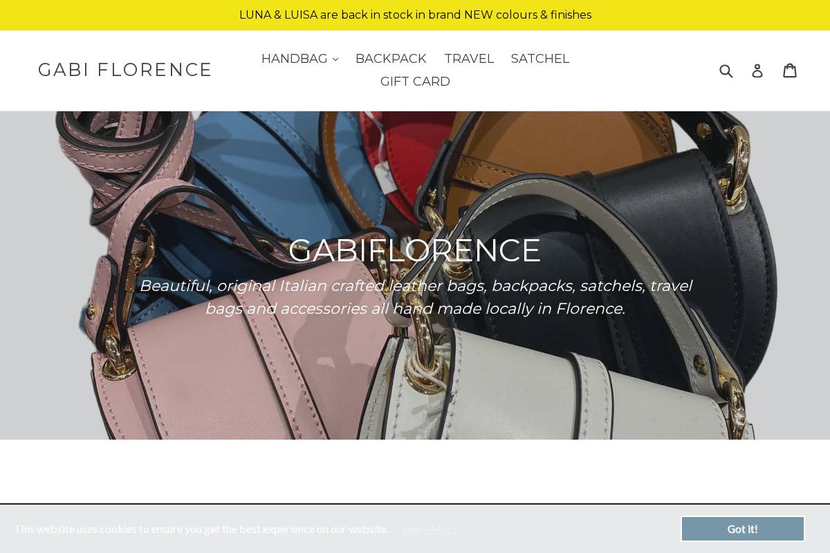 gabiflorence.com homepage screenshot