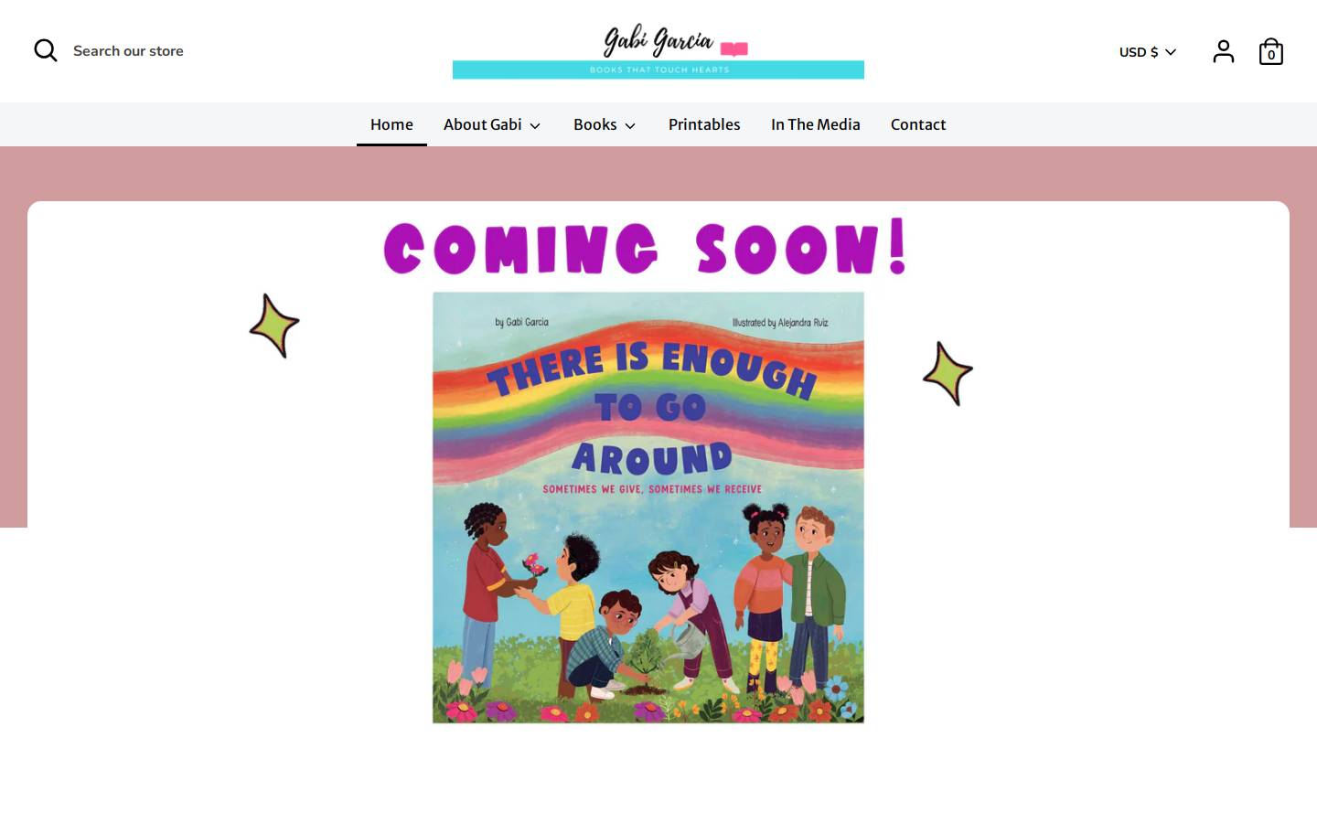 gabigarciabooks.com homepage screenshot