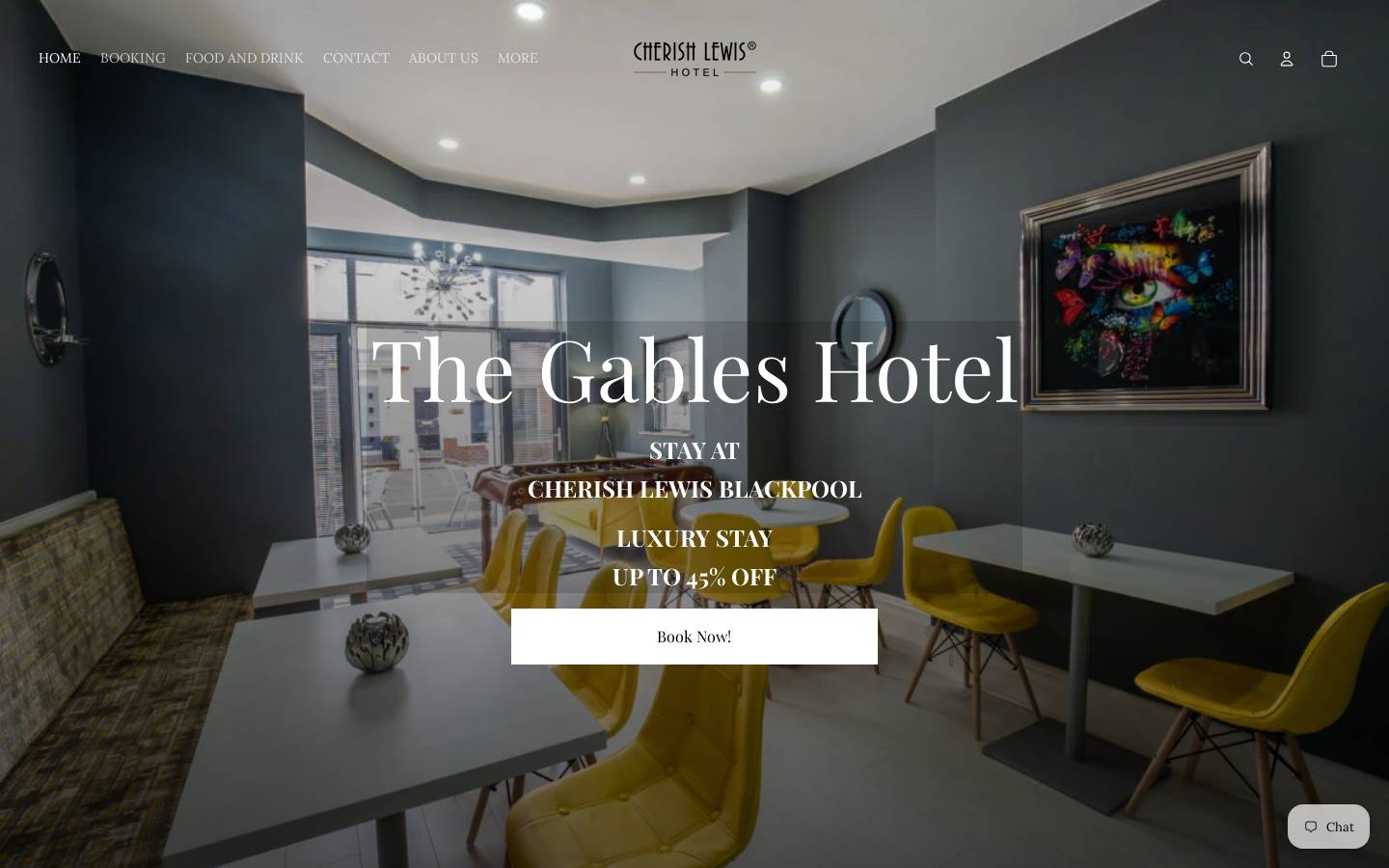 gableshotel.net homepage screenshot