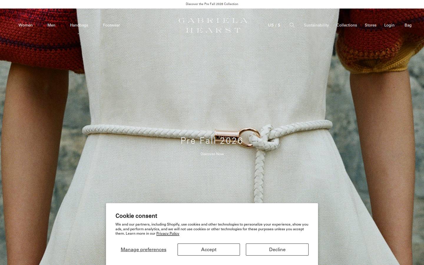 gabrielahearst.com homepage screenshot