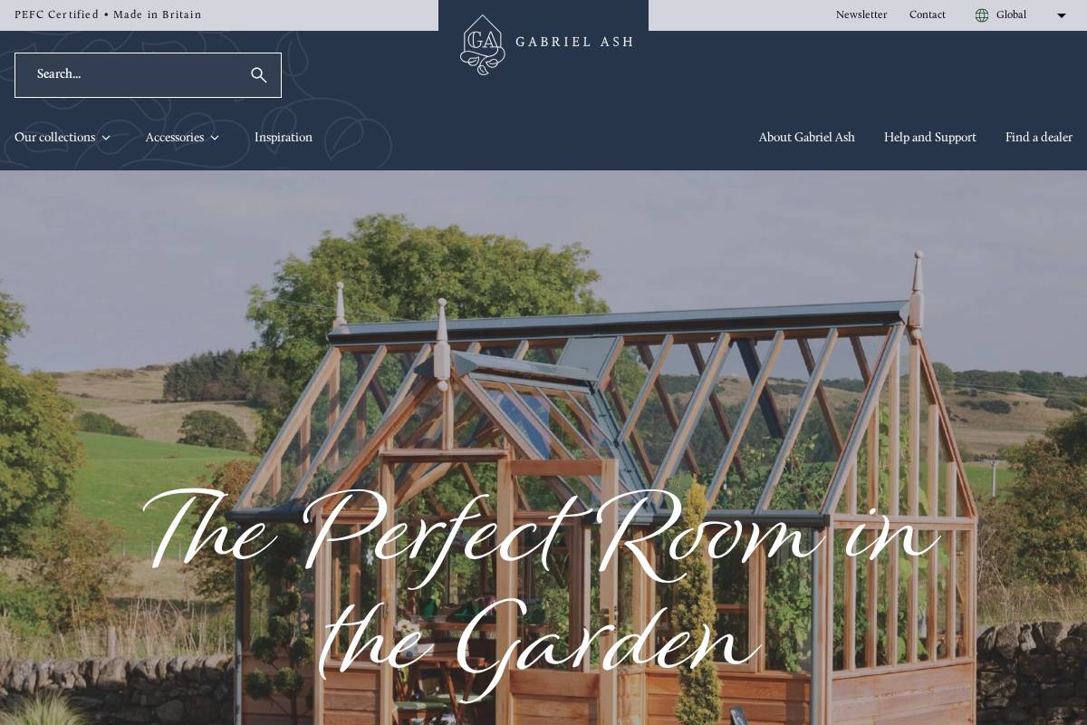 Gabriel Ash homepage screenshot