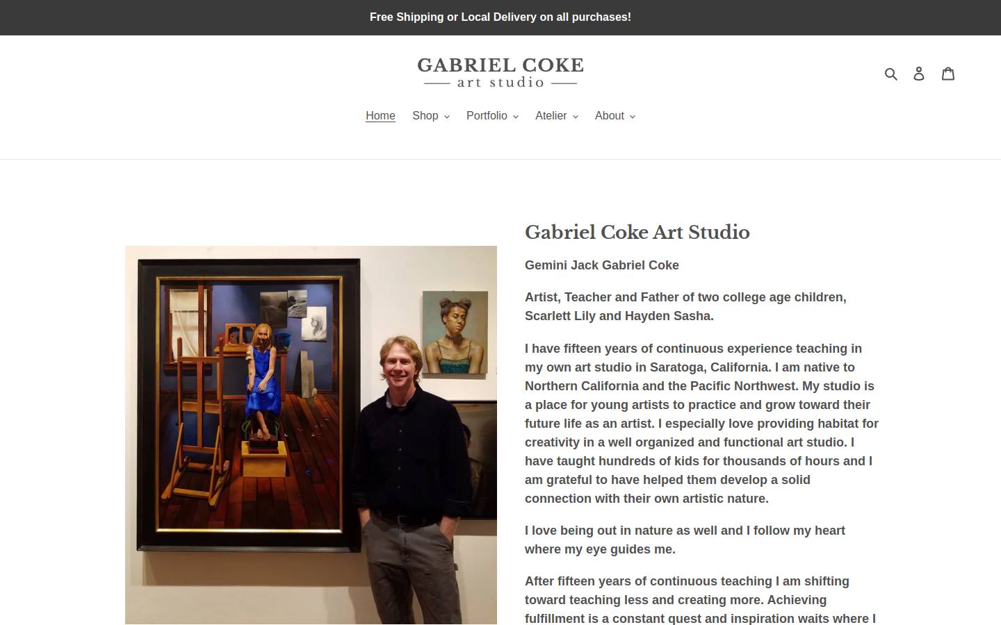 gabrielcoke.com homepage screenshot