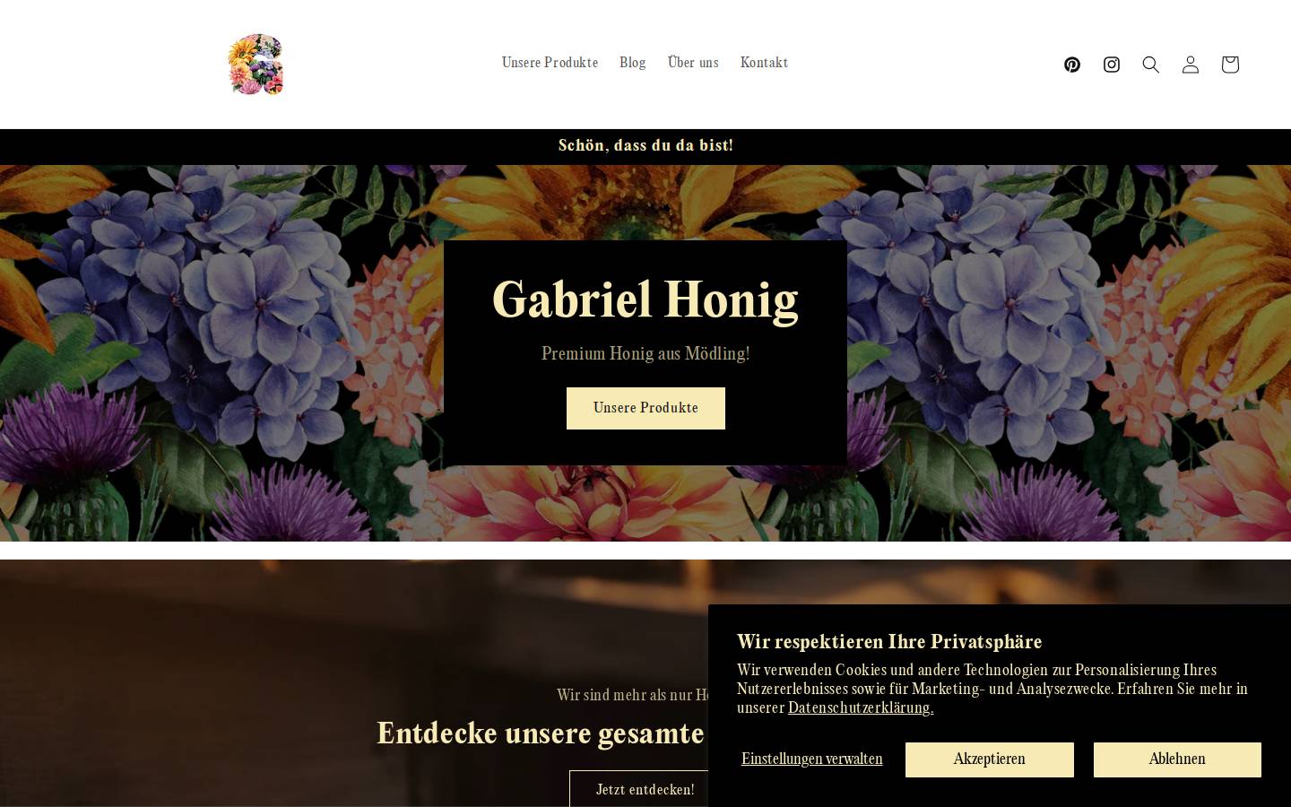 gabrielhonig.at homepage screenshot