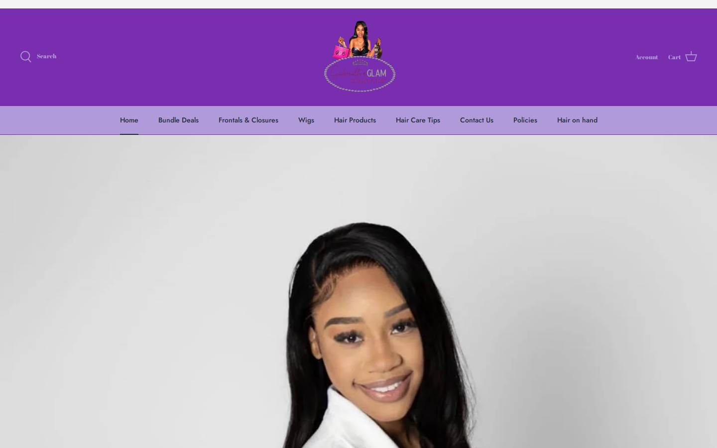 gabriellesglamcollection.com homepage screenshot
