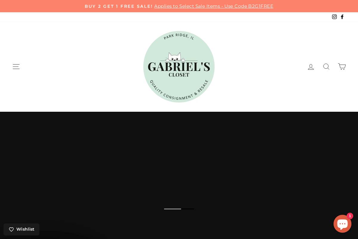 gabrielscloset.org homepage screenshot