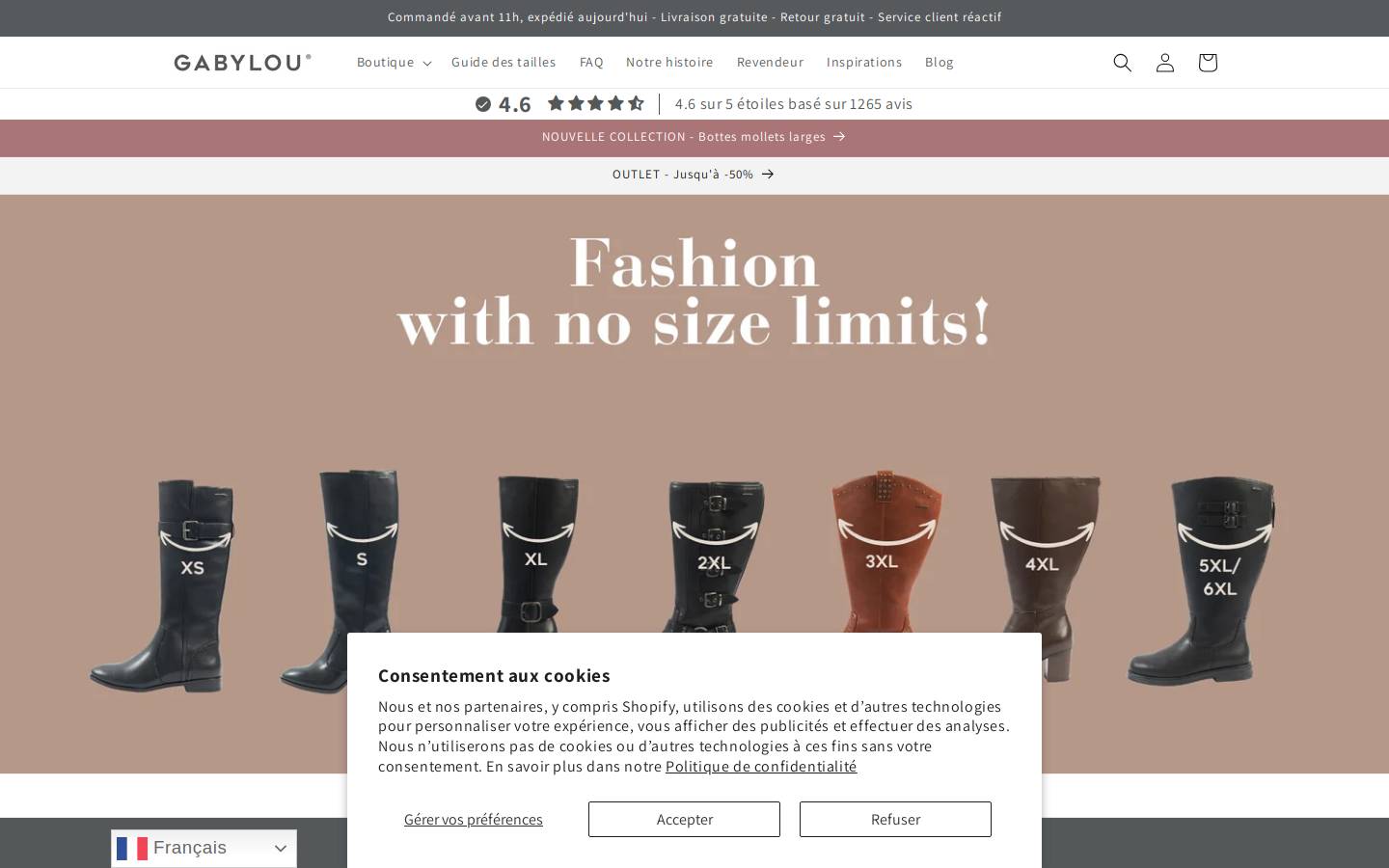 Gabylou homepage screenshot