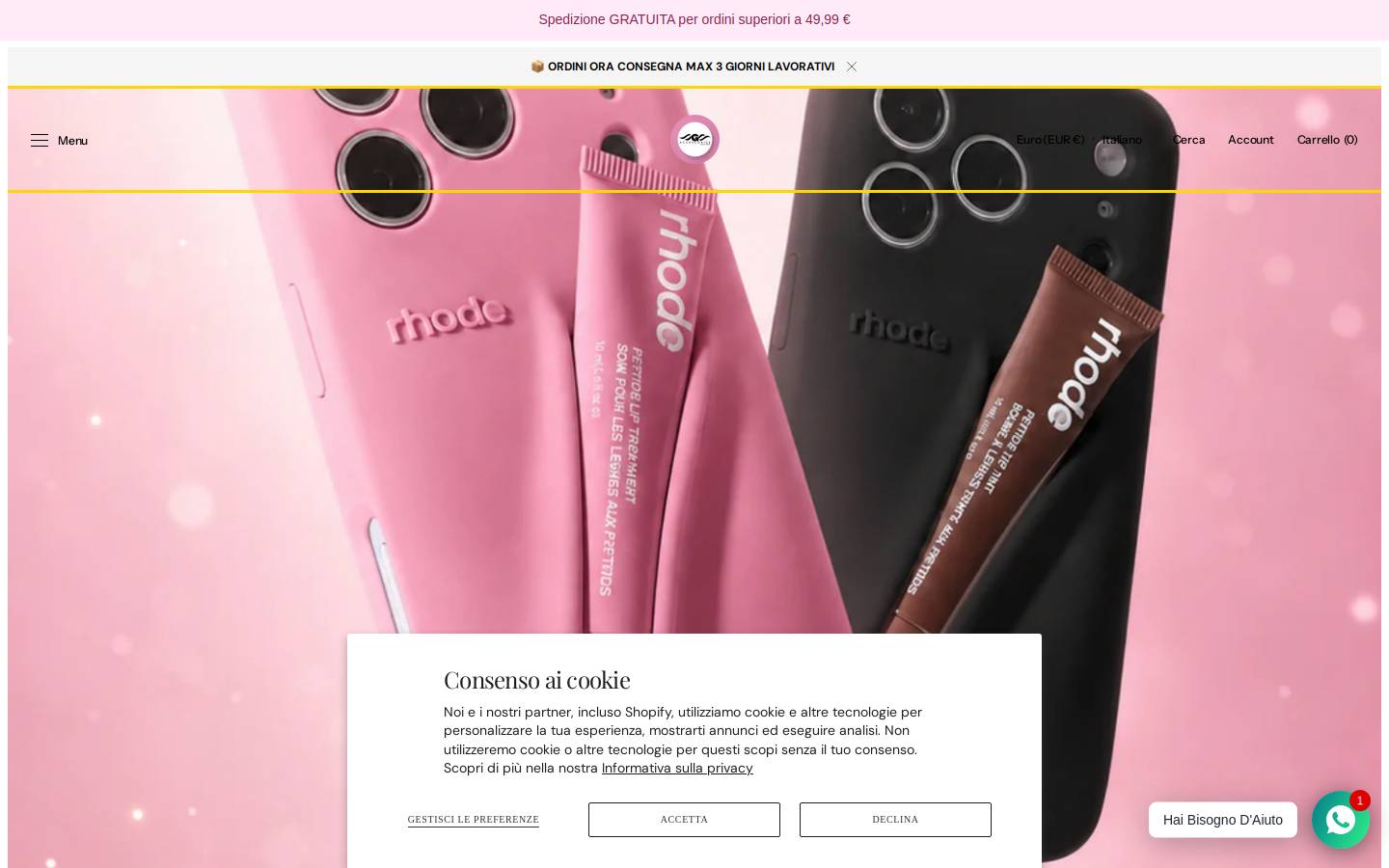 gaccessorize.it homepage screenshot