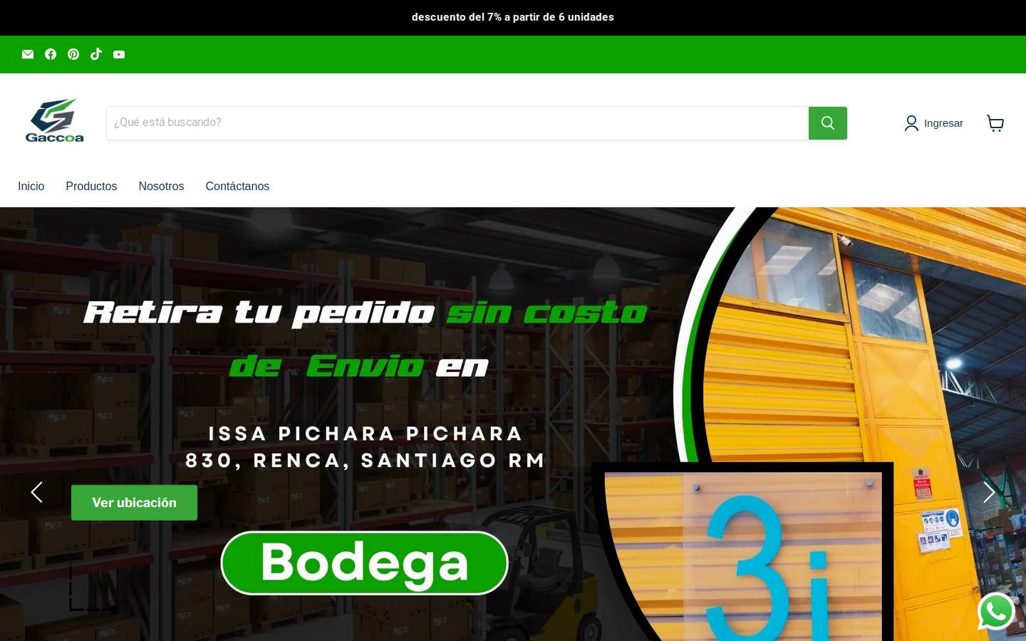 gaccoa.cl homepage screenshot