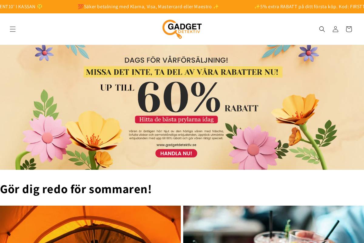 Gadgetdetektiv homepage screenshot