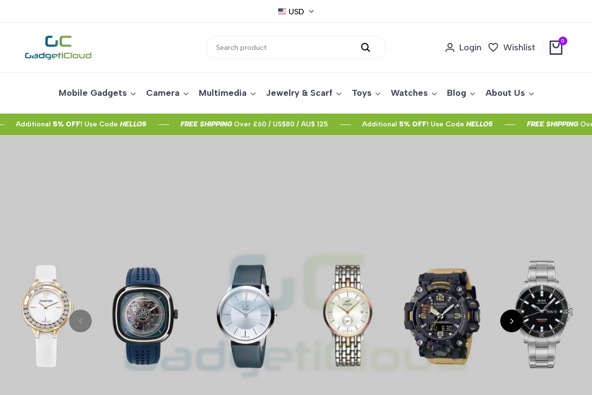 gadgeticloud.com homepage screenshot