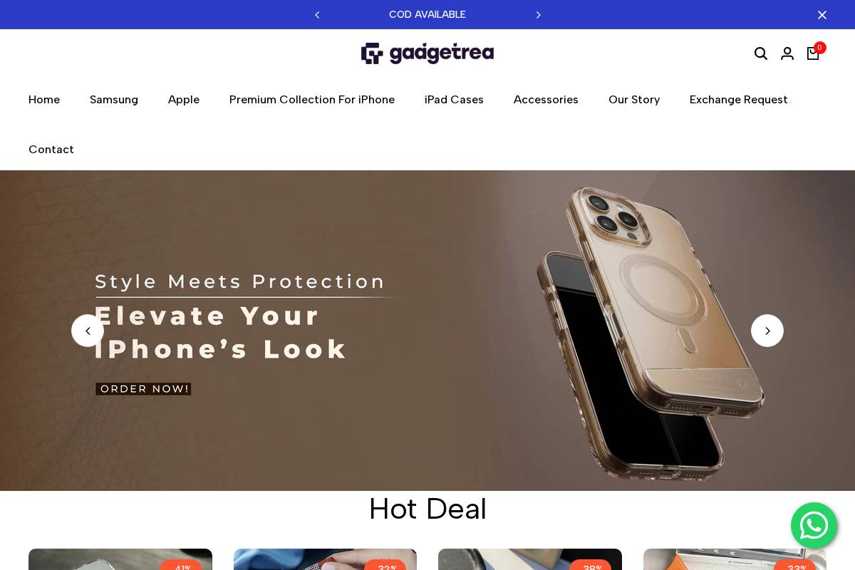 Gadgetrea homepage screenshot