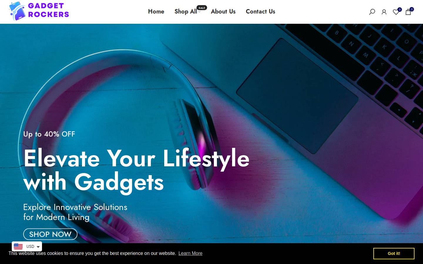 gadgetrockers.com homepage screenshot