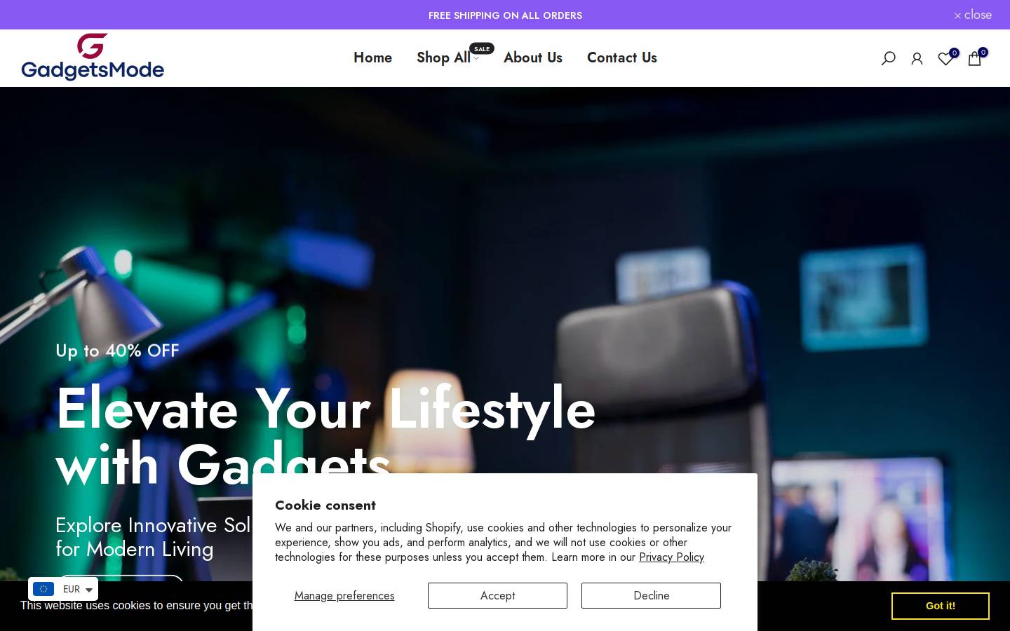 gadgetsmode.com homepage screenshot