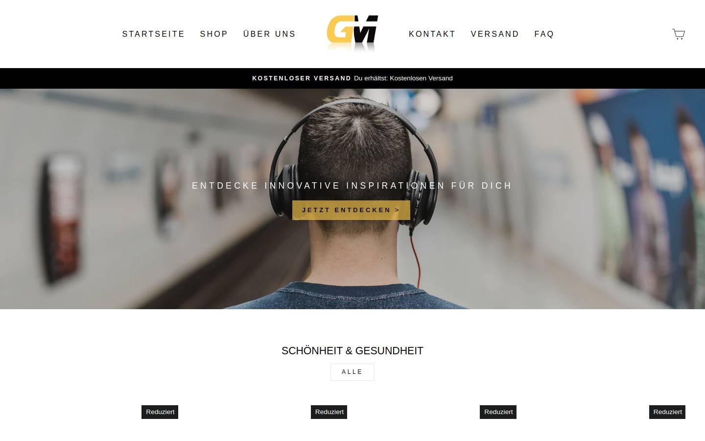 Gadmaster homepage screenshot