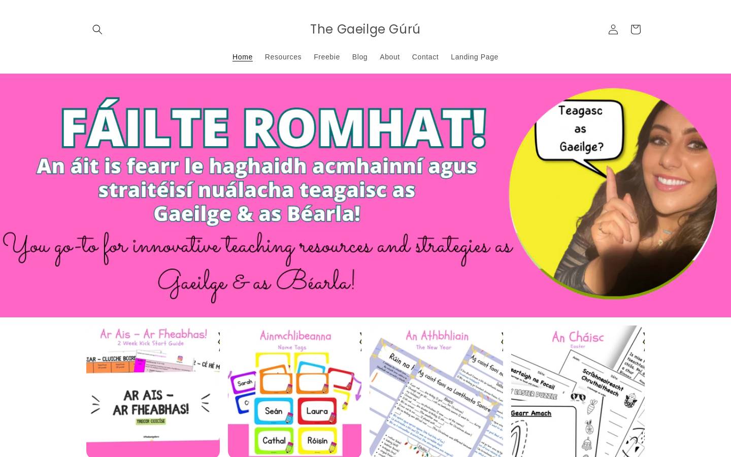 gaeilgeguru.com homepage screenshot