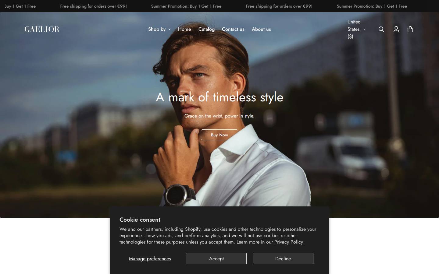 gaelior.com homepage screenshot