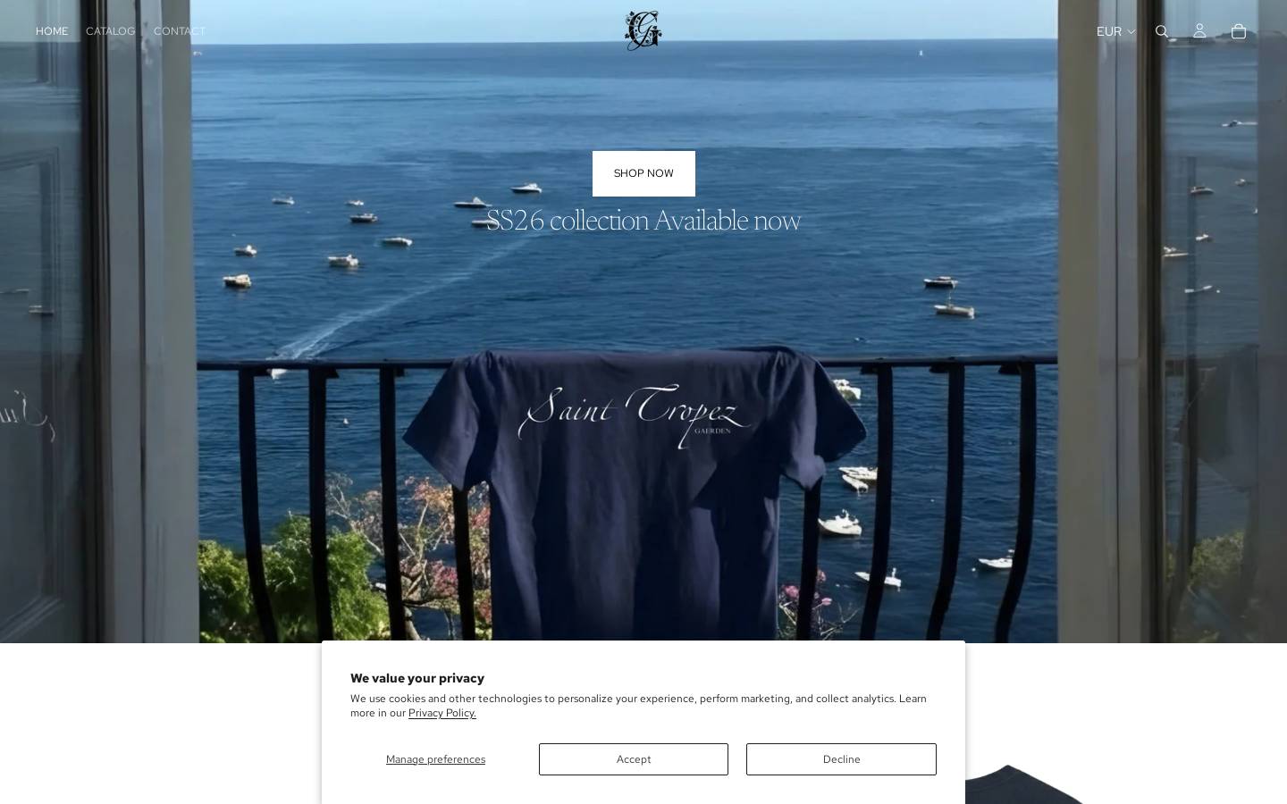 GAERDEN homepage screenshot
