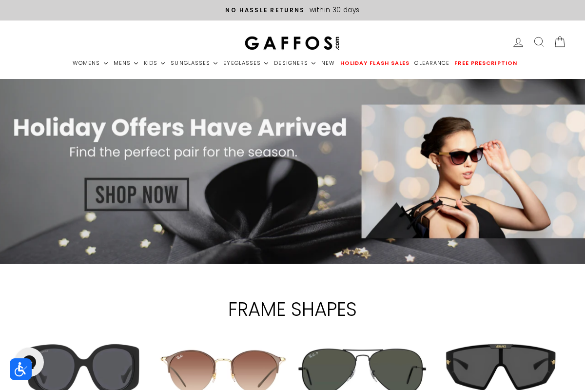 Gaffos.com homepage screenshot