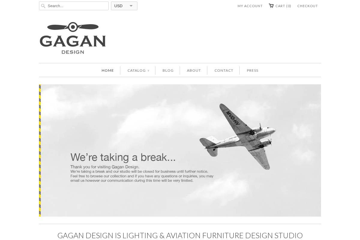 gagan-design.com homepage screenshot