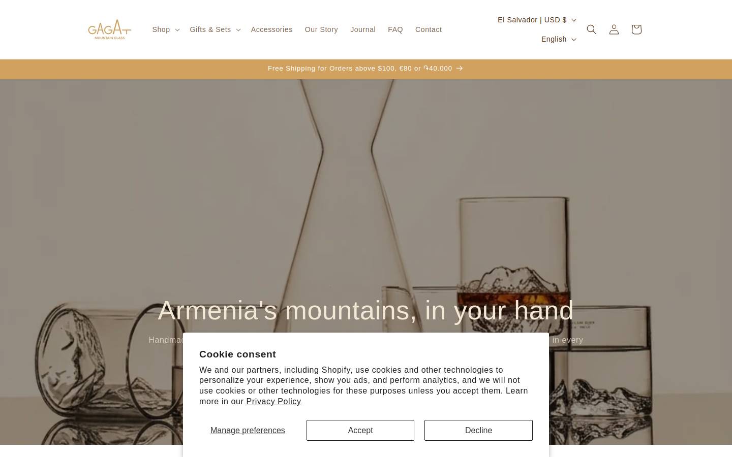 gagatglass.com homepage screenshot