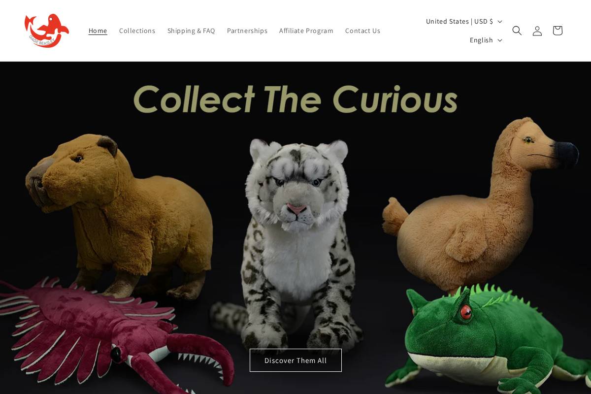 Gagebeasleyshop homepage screenshot