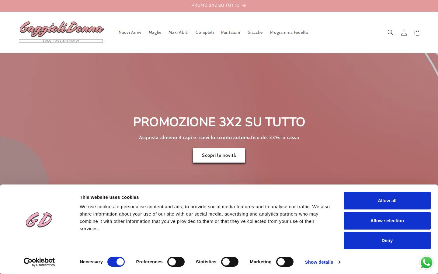 gaggiolidonna.it homepage screenshot
